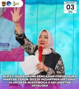 BUPATI MURA HJ, RATNA MACHMUD MENGHADIRI PORUM PENGAJIAN MANTAB