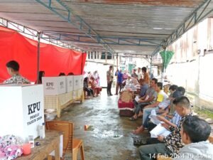 Pemilihan Presiden, DPR, dan DPD di Desa Tanjung Agung Muratata Aman dan Lancar.