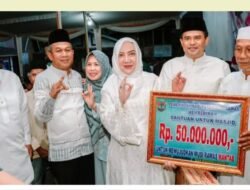 Bupati Musi Rawas Hj Ratna Machmud Lakukan Safari Ramadhan Didesa Batu Gane