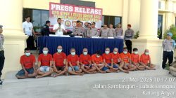 Polres Muratara Tangkap pelaku Kejahatan dan Barang Bukti  dalam Operasi sikat Musi I 2025.