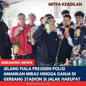Jelang Piala Presiden, Polisi Amankan Miras hingga Ganja di Gerbang Stadion Si Jalak Harupat