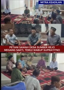 Petani Sawah Sumber Rejo Temui Wakil Bupati Suprayitno, Ada Apa ? 