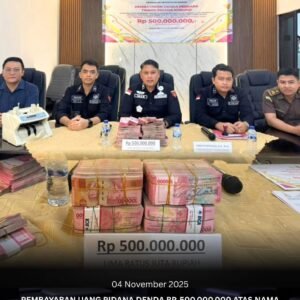 Kejaksaan Negeri Musi Rawas Eksekusi Denda Korupsi Rp500 Juta