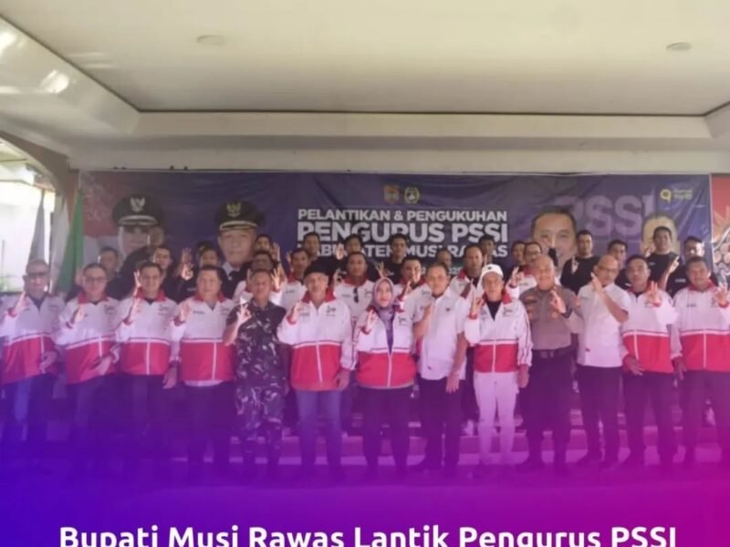 Bupati Musi Rawas Hj. Ratna Machmud Lantik Pengurus PSSI Kabupaten Musi Rawas Periode 2025-2029