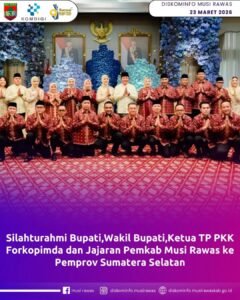 Bupati Hj. Ratna Machmud dan Wakil Bupati H. Suprayitno Mura Menghadiri Ramah Tamah Bersama Gubernur Sumatera Selatan di Griya Agung