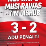 TIM MINI SOCCER KOMINFO MUSI RAWAS KALAHKAN TIM DISHUB 3-2 LEWAT ADU PINALTI